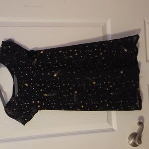 Old Navy Black Dress with Gold Star Accents